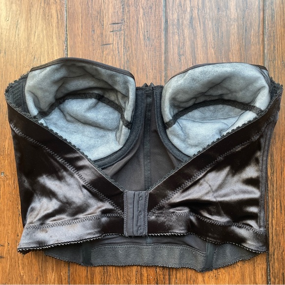Vintage Vassarette Hollywood Black Strapless Bustier Corset Bra - Picture 2 of 3